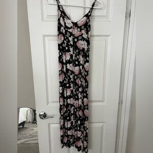 American Eagle Outfitters Black and Pink Floral Dress